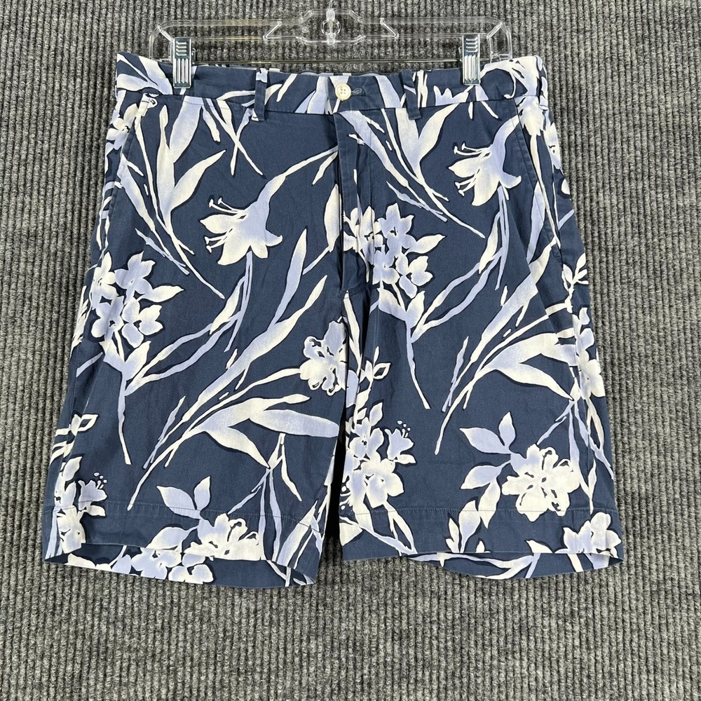 Polo Ralph Lauren Shorts Mens Size 32 Blue Floral Chino Golf Classic Fit Casual
